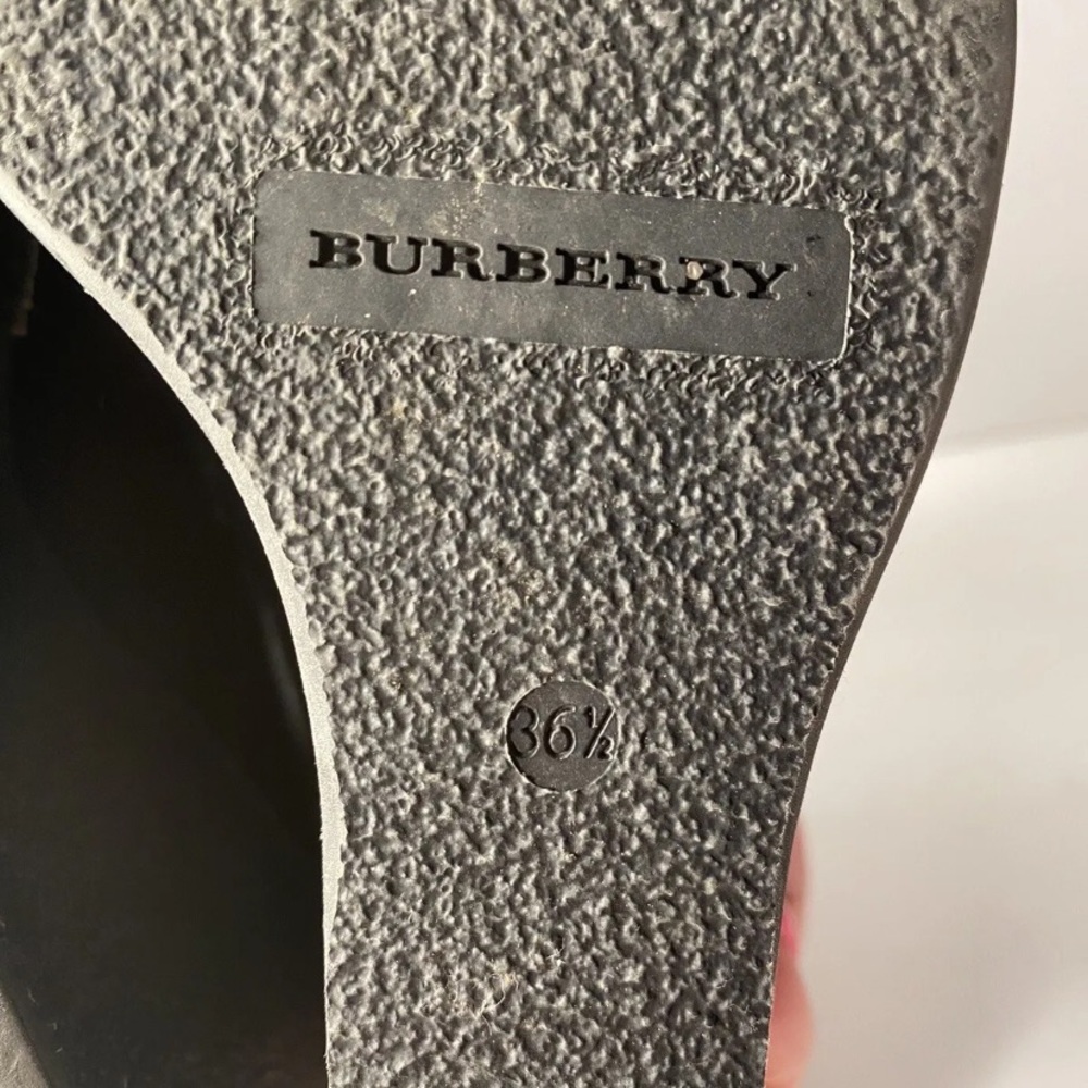 Burberry suede wedge ankle boots black 36.5 - Picture 7 of 10